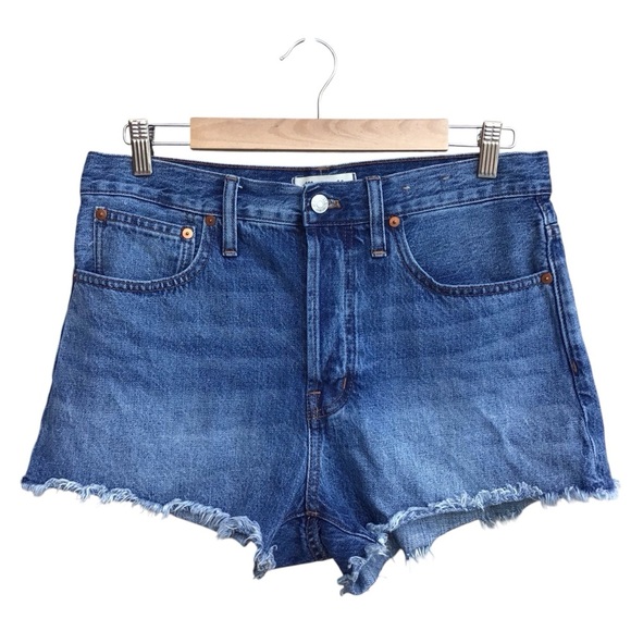 Madewell Relaxed Denim Shorts Raw Hem Edition NEW - Picture 4 of 9
